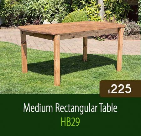 Medium Rectangular Garden Table HB29